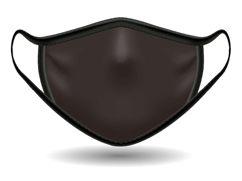 Black Dark Color Reusable Face Mask