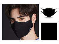 Low Profile Black Fabric Face Mask